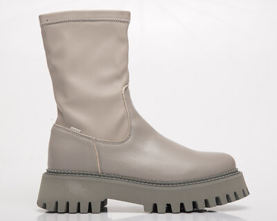 Ботинки BRONX Groov-y Stretch Womens Army Grey Casual Lifestyle LeatherShoes Boots — купить недорого с доставкой, 15765537